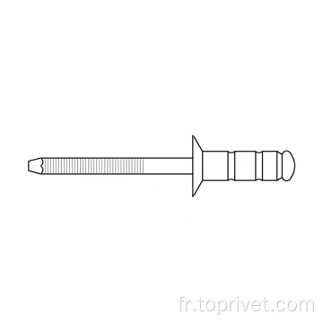 Rivet à l&#39;aveugle multi-grip sur l&#39;acier / en acier